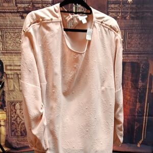 Liz Claiborne Light Pink Textured Blouse